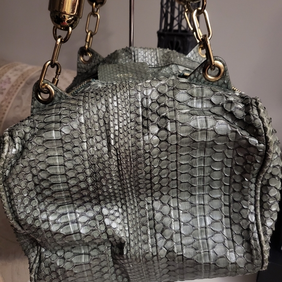 Authentic Rare Chloe Python square bag - Picture 2 of 14